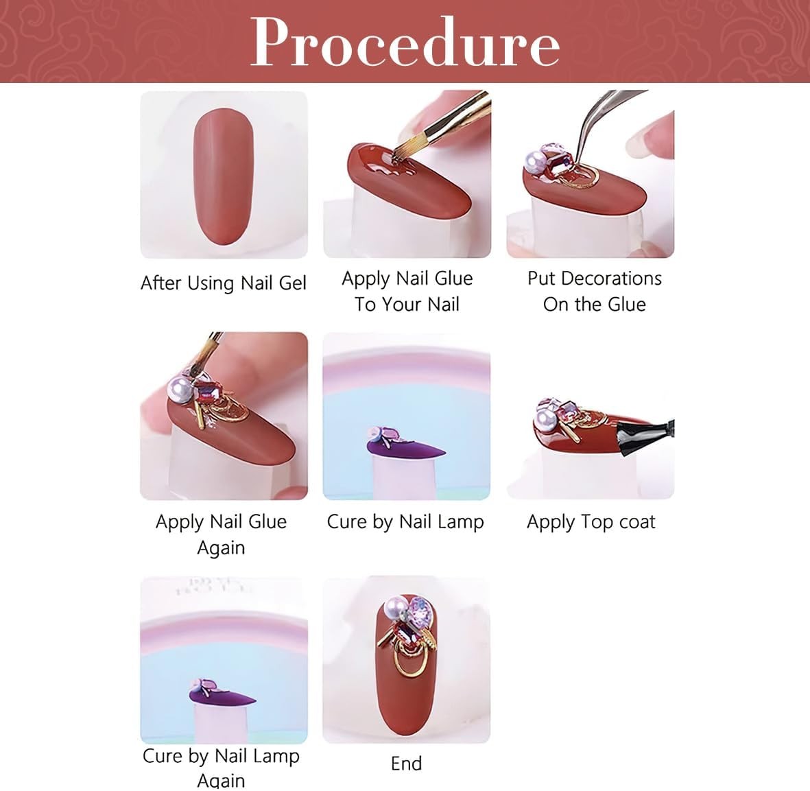 ROFIBUT 12 Grids 3D Luxury Nail Charms: Colorful Metal Diamond Nail Art