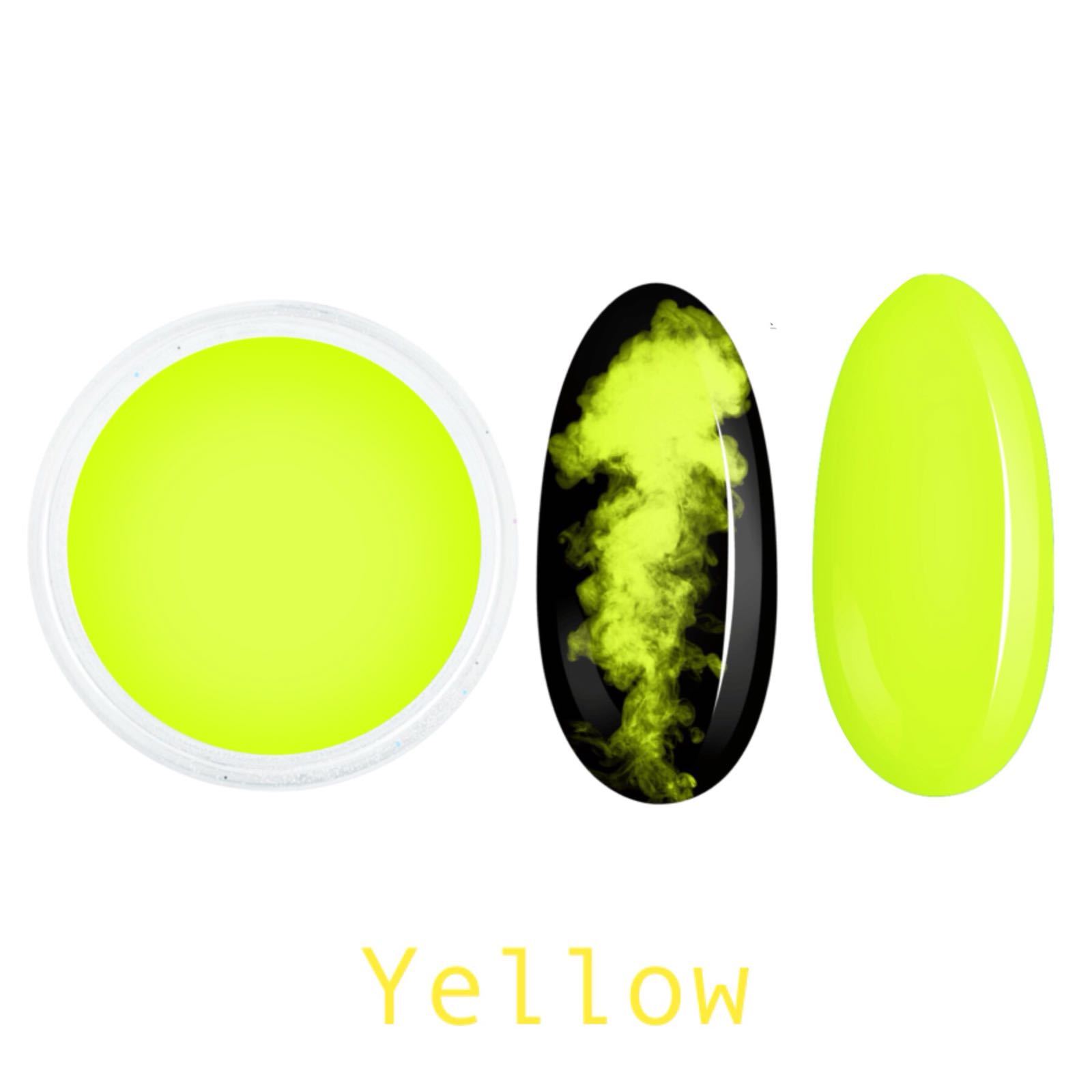 SMOKE POWDER Smoky Effect Nail Powder 15 Colours Neon RAINBOW Dust Manicure
