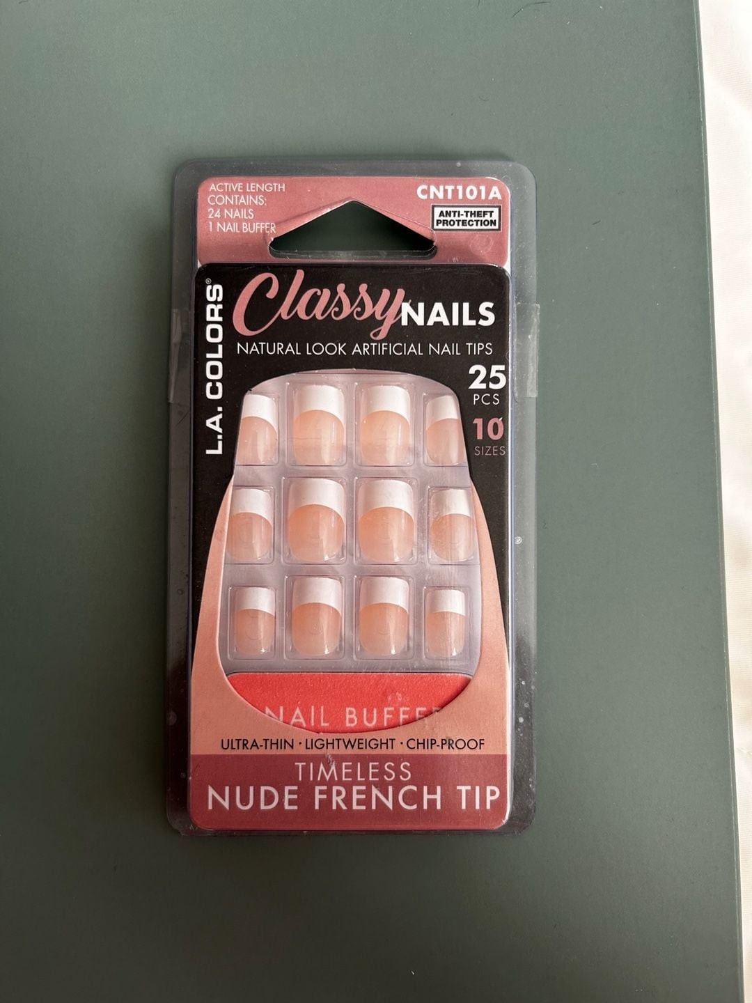 L.A. Colors Classy Nails Artificial Nail Tips – Timeless Nude French Tip CNT101A