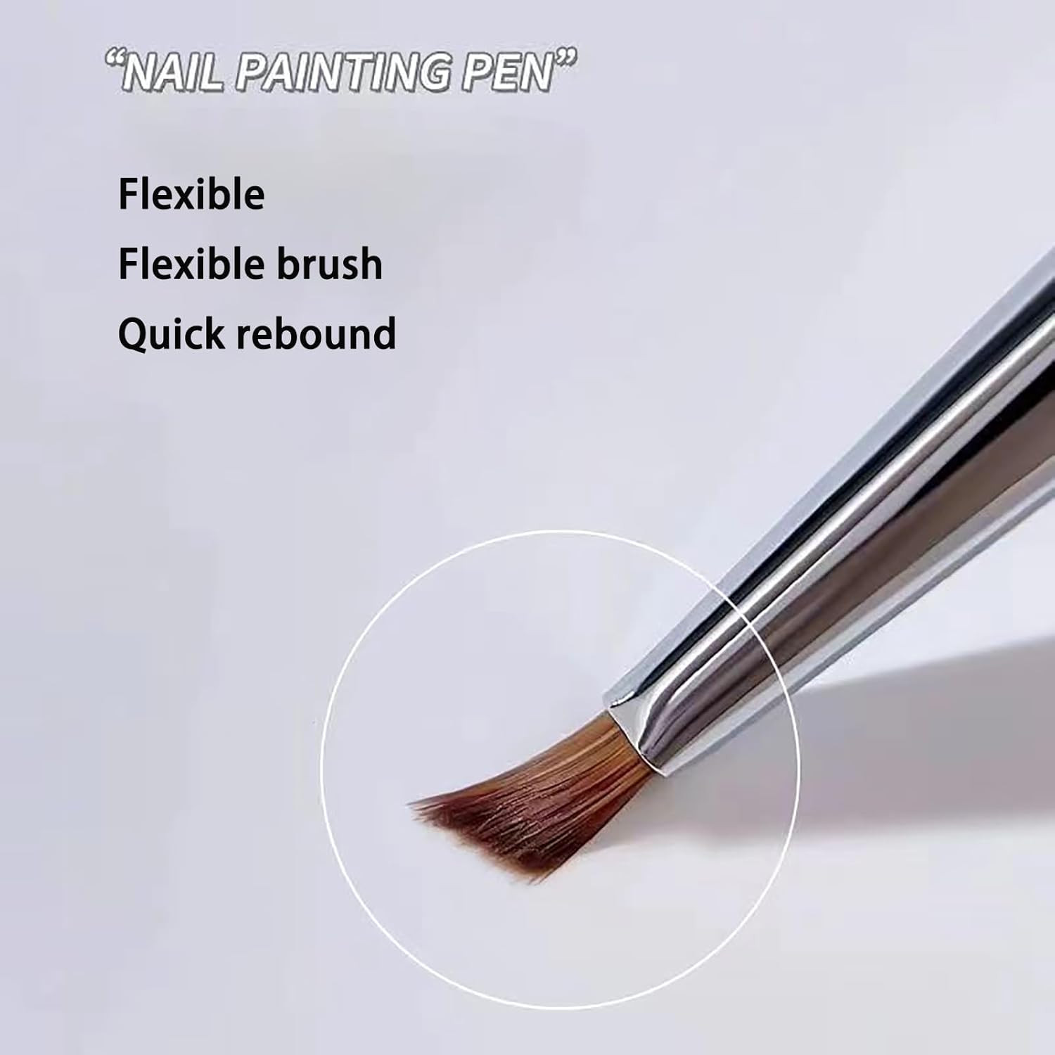 1 PACK Professional Nail Art Detail Brush, Fine Liner for Floral Design, Drawing