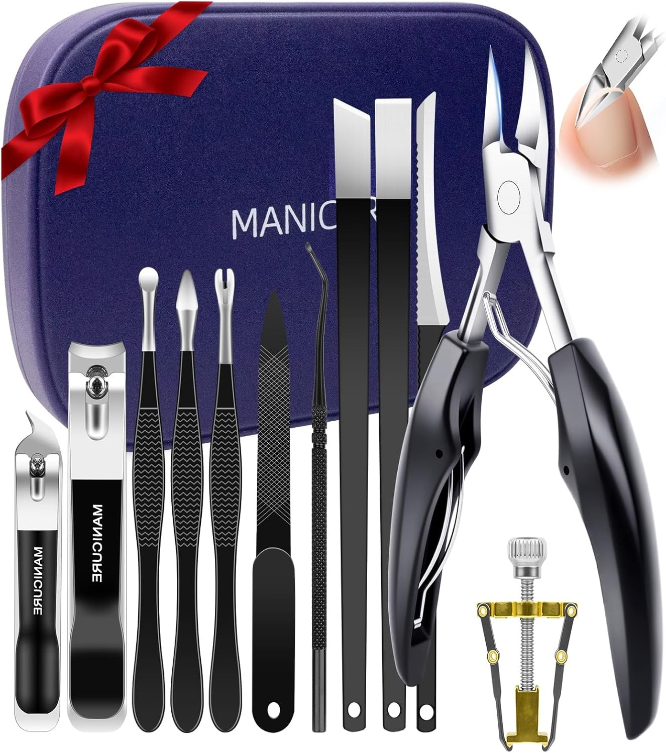 Toenail Clippers for Thick Nails – Ingrown Toenail Removal Kit – 12Pcs