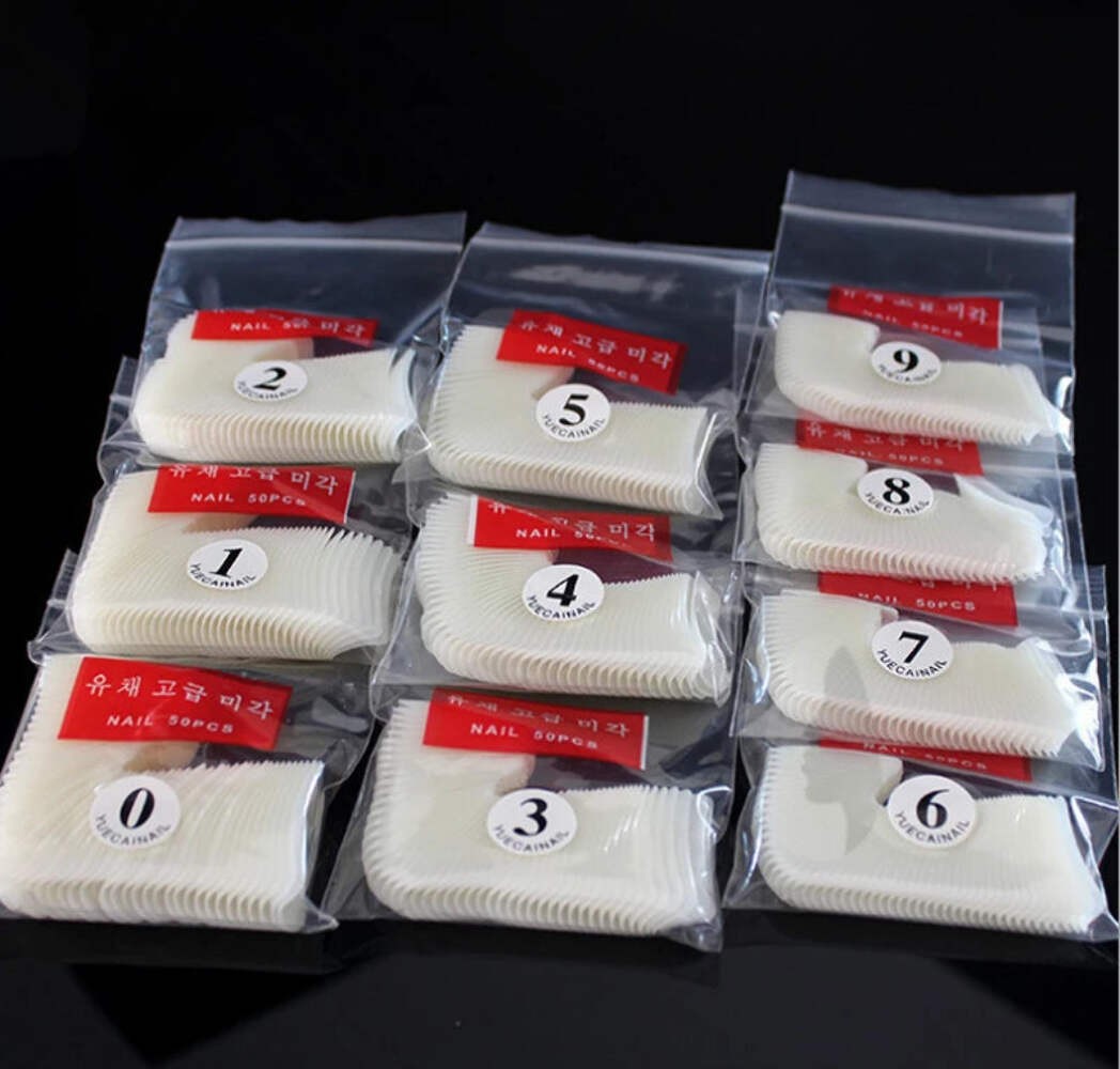*500 x French Nail Tips C Curve French False Nail Tips half Nail Art Acrylic Tip