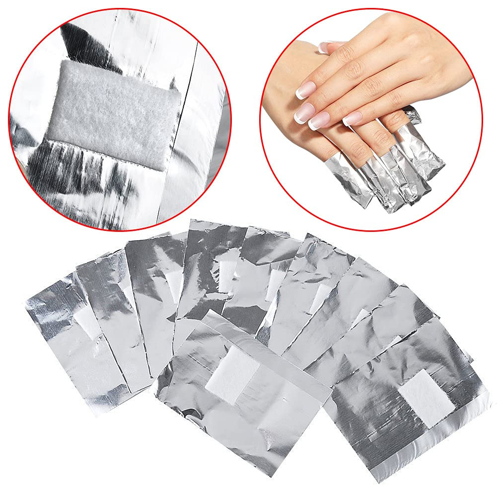 200Pcs Nail Polish Remover Nail Foil Wraps Nail Gel Remover Soak off Foils