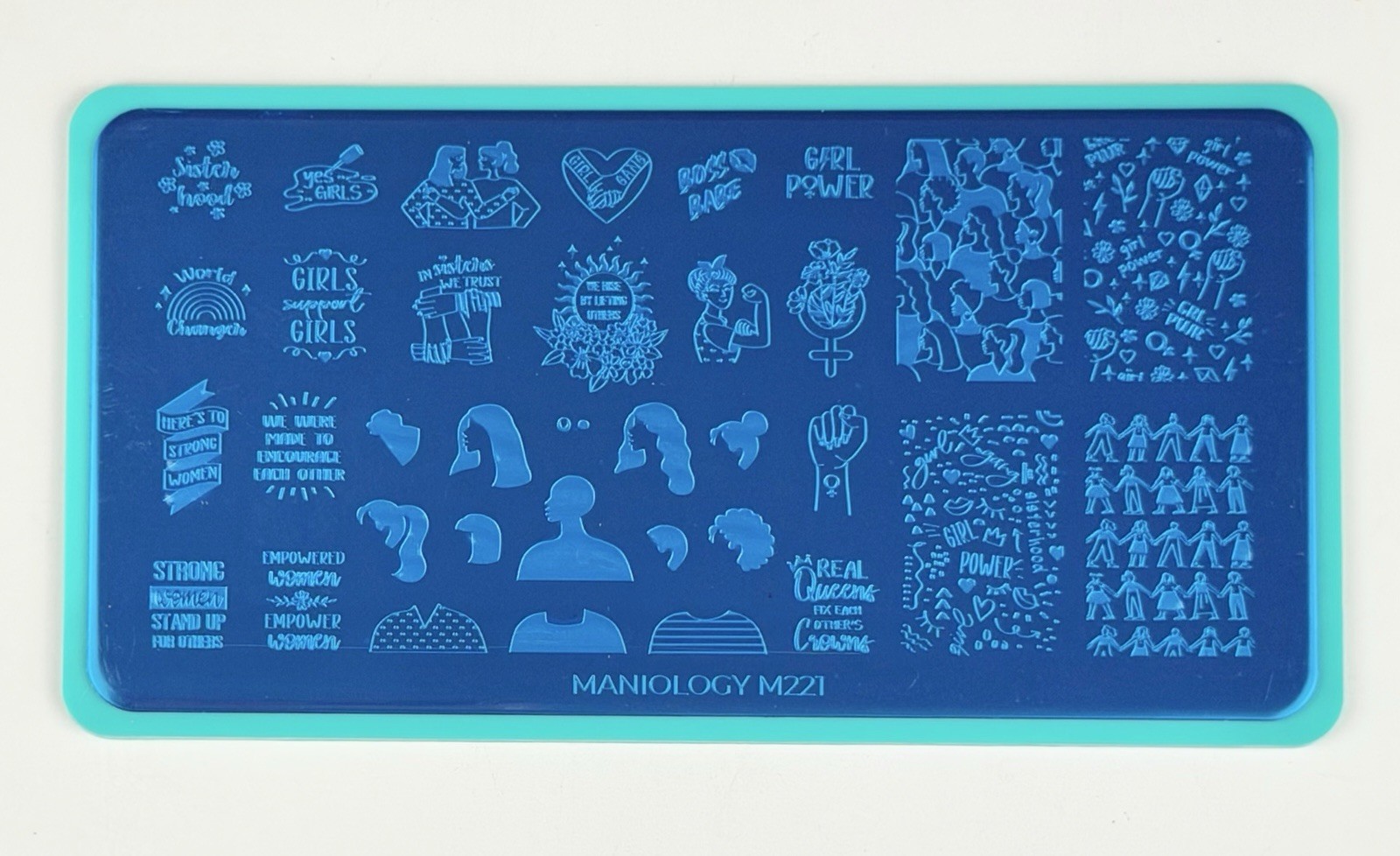 Maniology Nail Stamping Plate M221 Girl Power Women’s Rights Feminist
