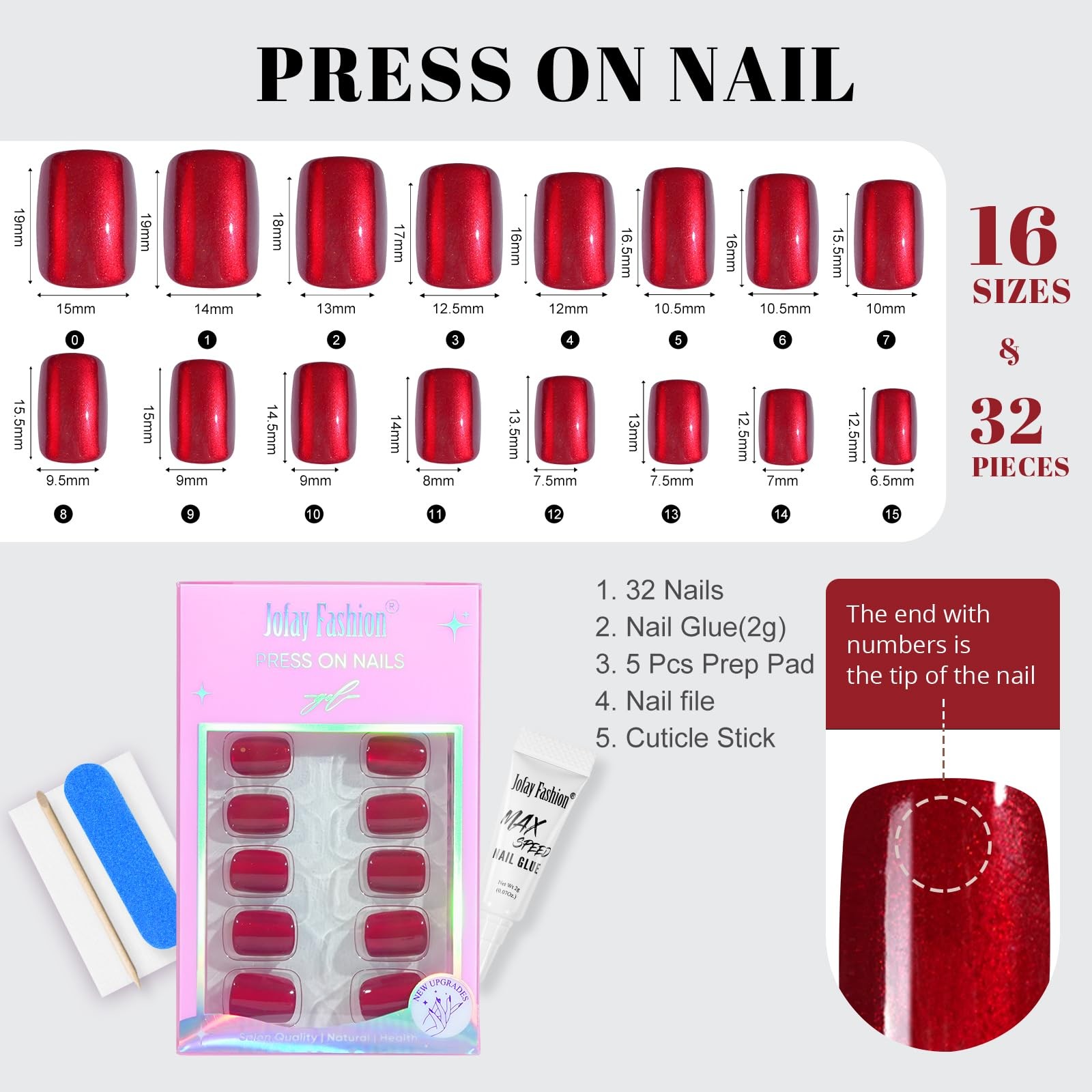 Short Cat Eye Press on Nails – 32 Pcs Reusable Soft Gel Acrylic Set