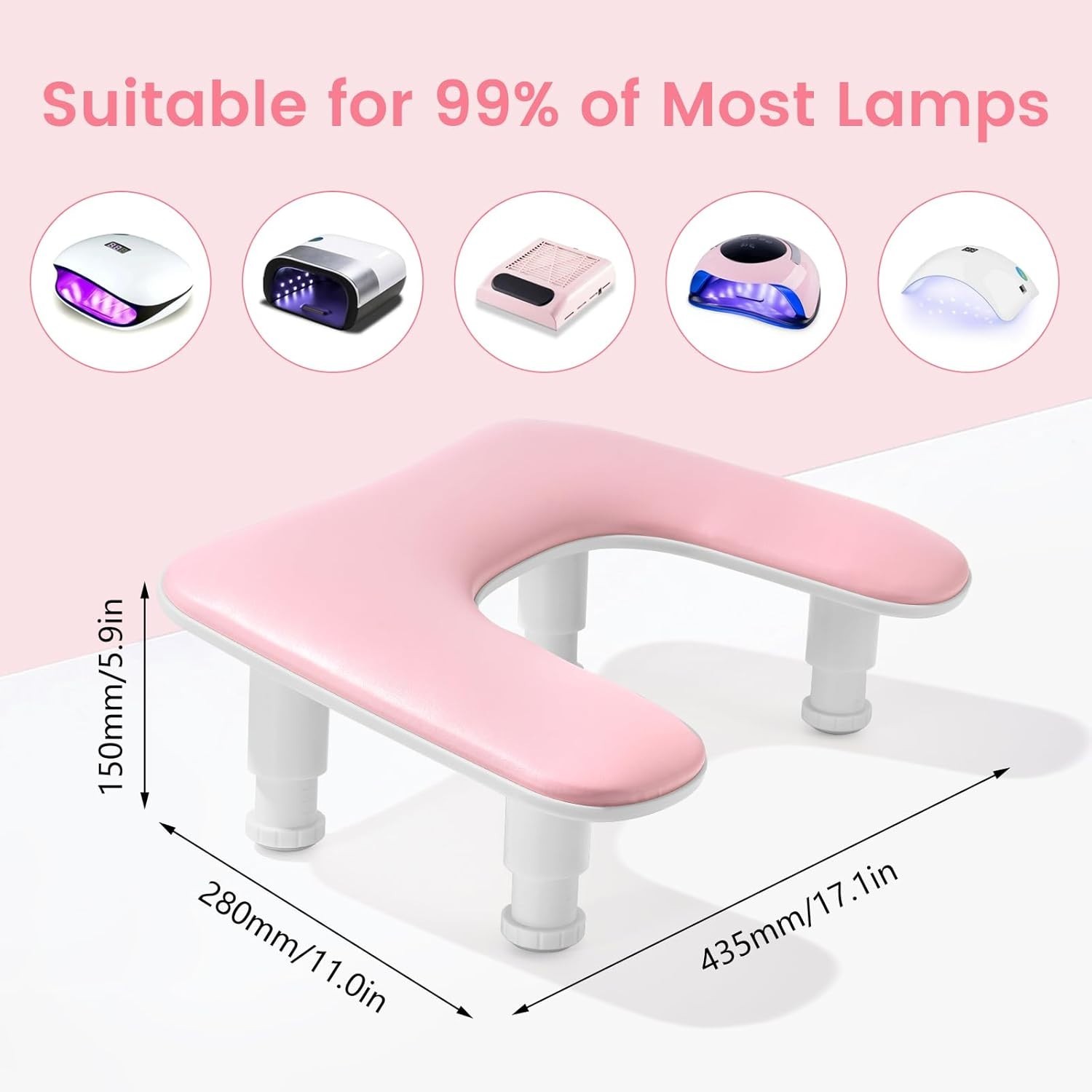 Big Arm Rest for Nails Tech: 2Nd Generation U-Shaped Manicure Nail Arm Rest Stan
