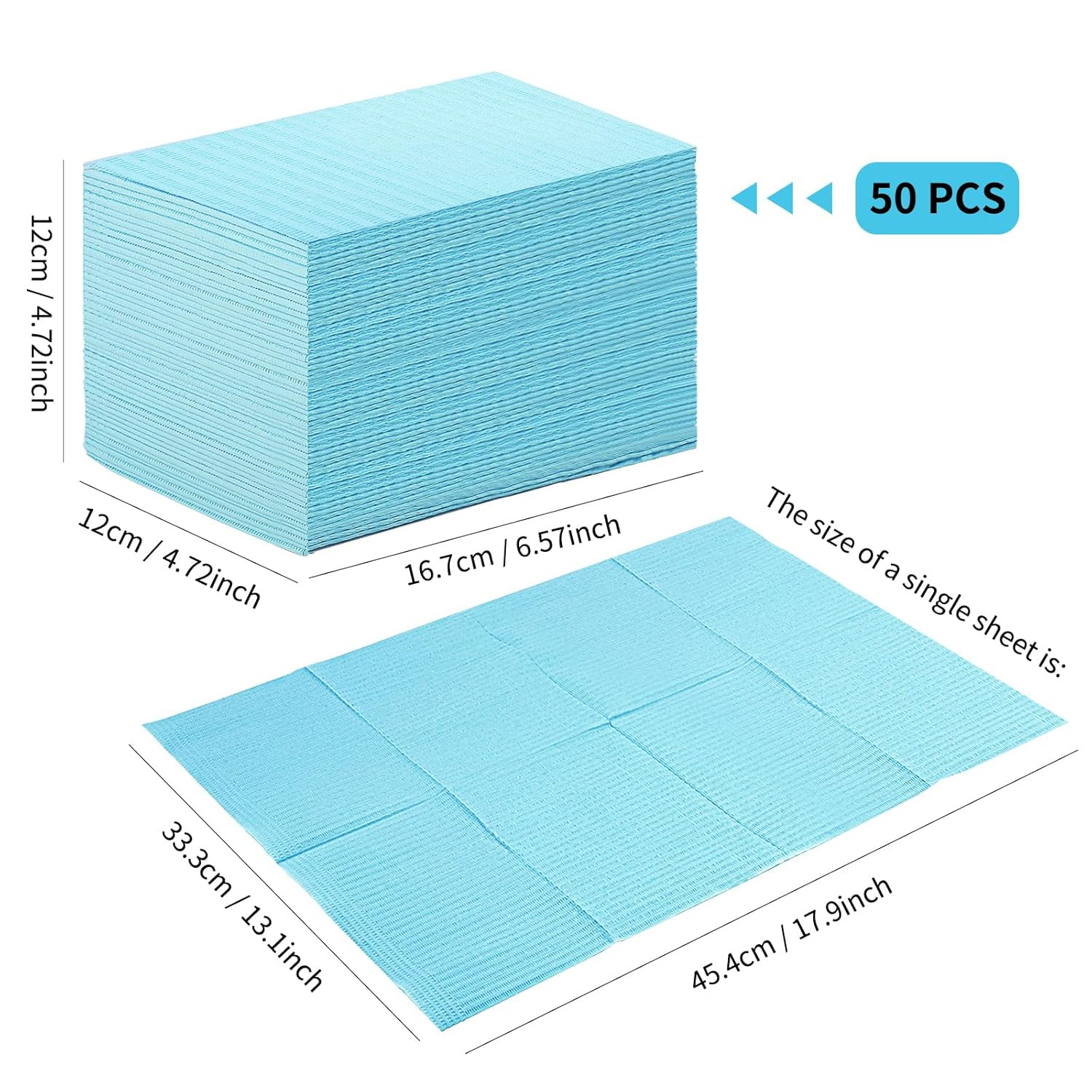 50pcs Disposable Nail Mats Foldable Nail Paper Towels for Table Acrylic Nail Pra