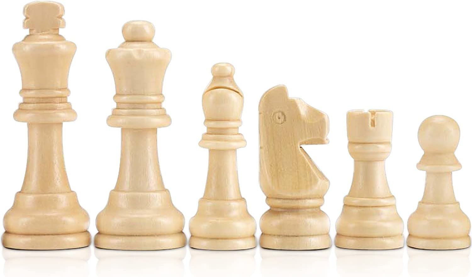 AMEROUS Wooden Chess Pieces Only, Staunton Style Wood Chessmen with 3.15″…