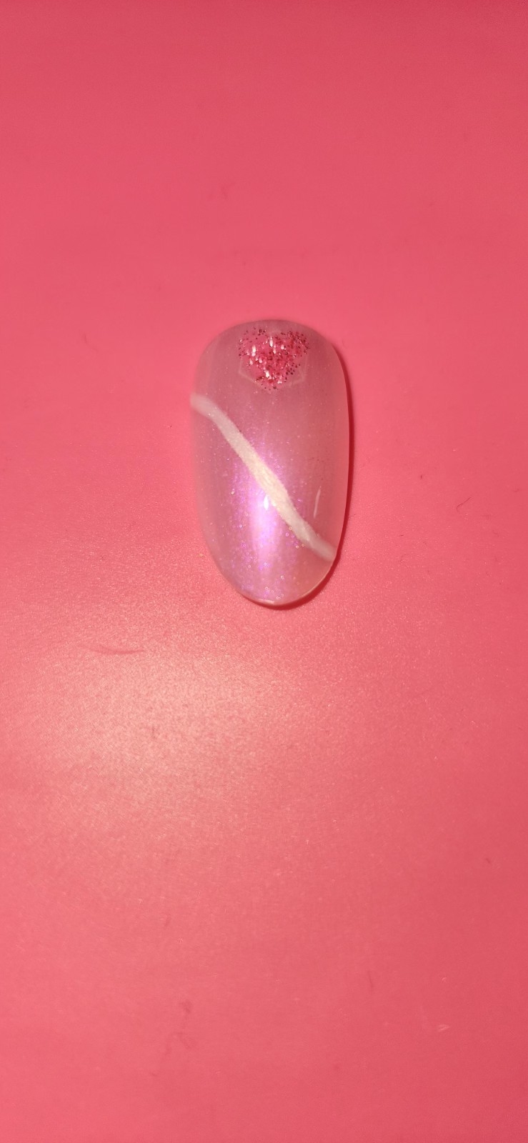 Press-on Nails Handmade Round Shape Medium Length Sculpted