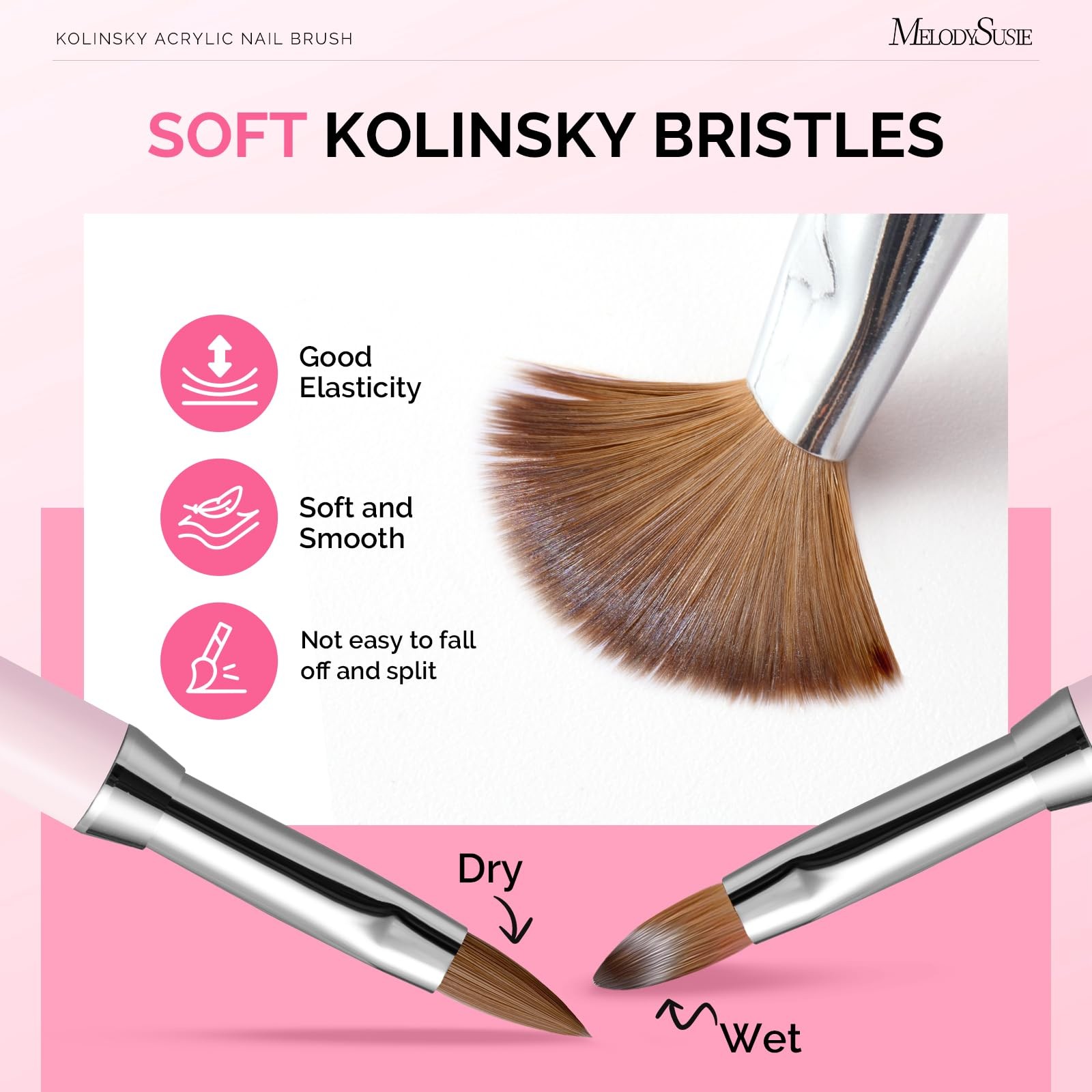 MelodySusie 3D Kolinsky Acrylic Nail Brush #5