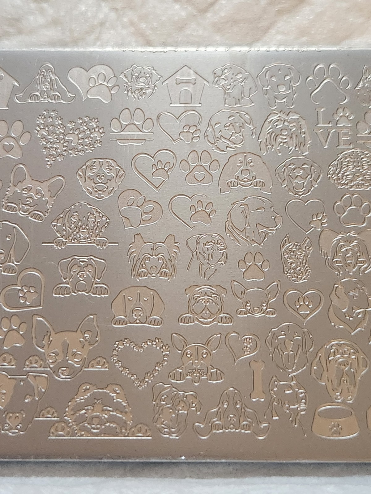 Z-Joy New Nail Stamping Plate -Tiny Dogs & Puppies SPV-333 Small Nail Friendly