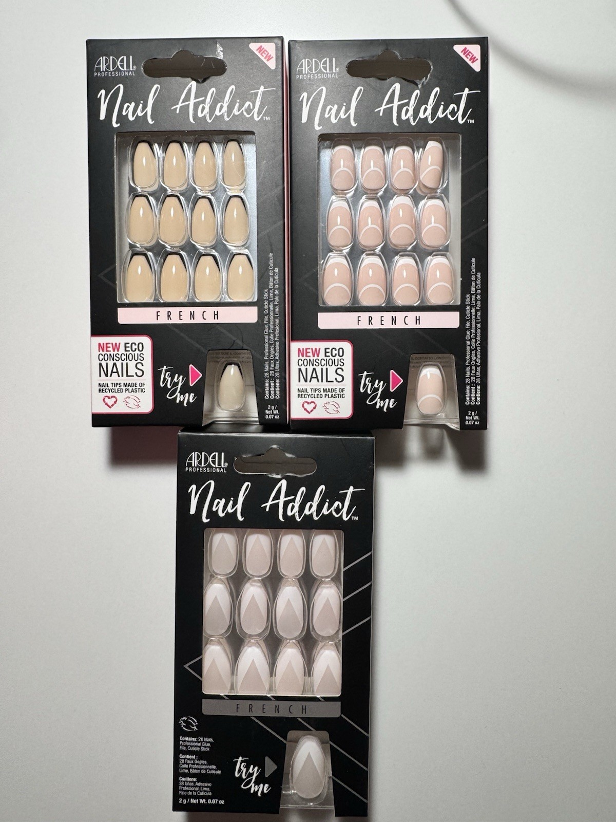 Ardell Nail Addict Press On Nails Set Of 3 Boxes (3 Styles)