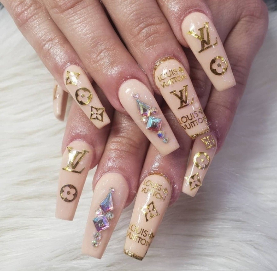 NWT NAIL ART DESIGN SELF-SEAL STICKERS N°38 SOLID GOLD!