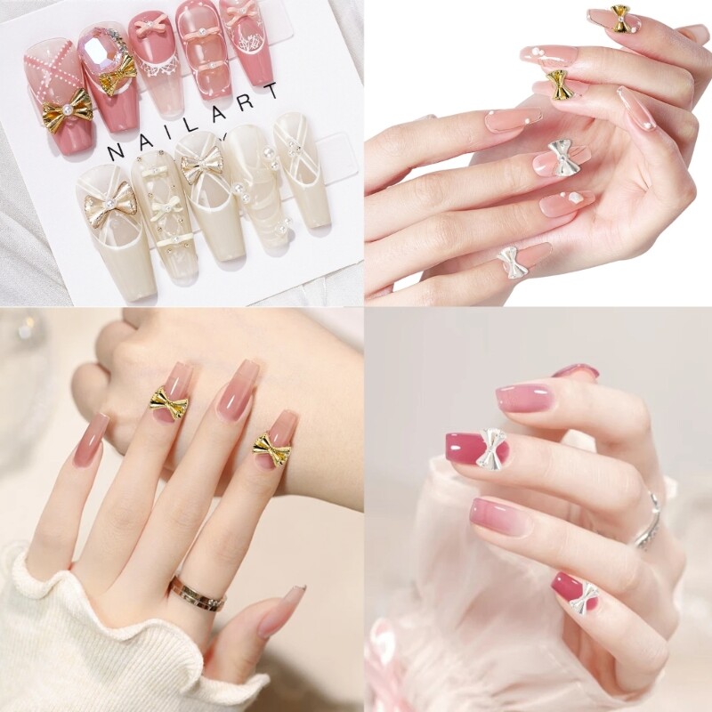 50x Bowknot French Bow Nails Art Nails Art Decorations
