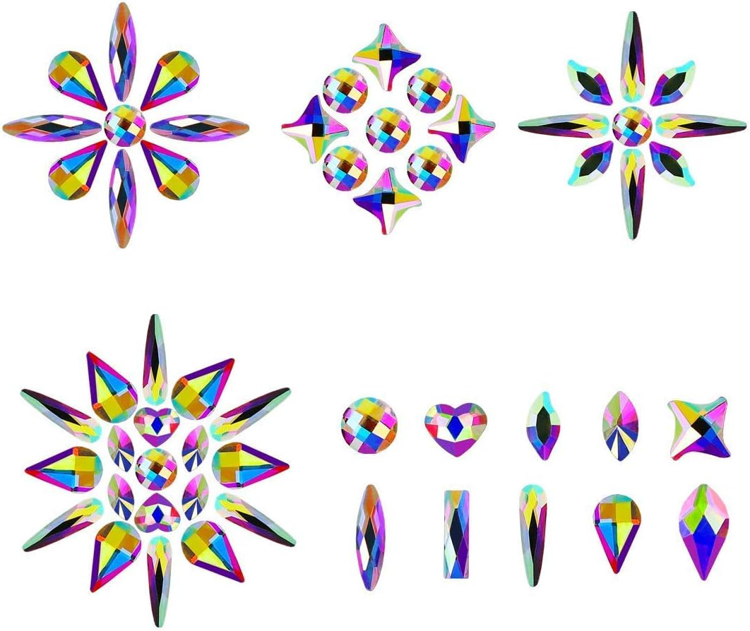 Mixed Shape Flatback Crystal Multi-Shape Rhinestone Nail Art Decoration 100 Pcs
