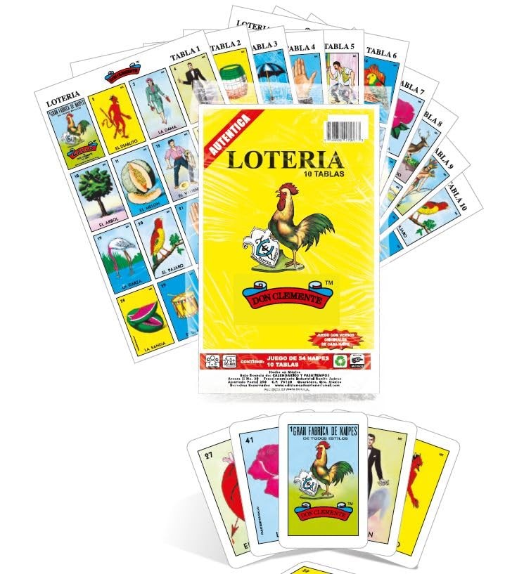 Loteria 8.5″ x 5.25″ (Game Boards), 2.5″ x 3.75″ (Cards), Multicolor