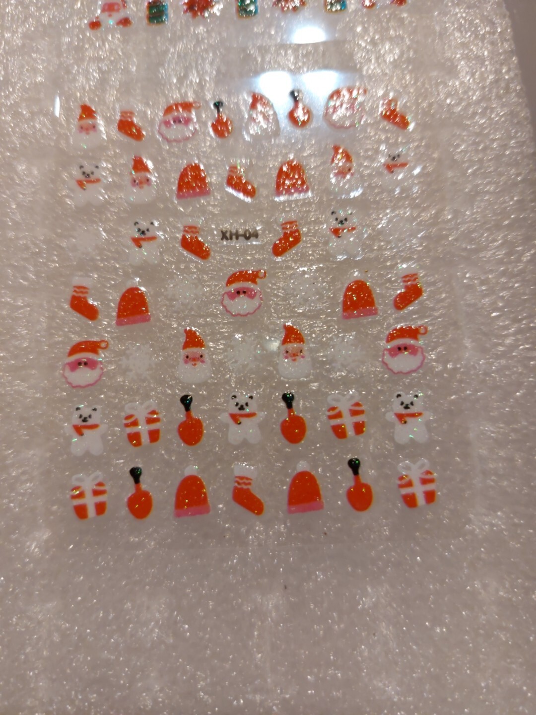 4 X Small Sheets Of Christmas Nail Art Stickers (Dn160) New
