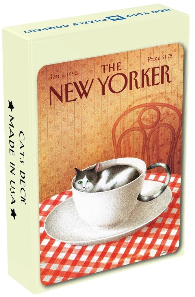 New York Puzzle Company Cat Cartoon Playing Cards 2.5″x3.5″, White