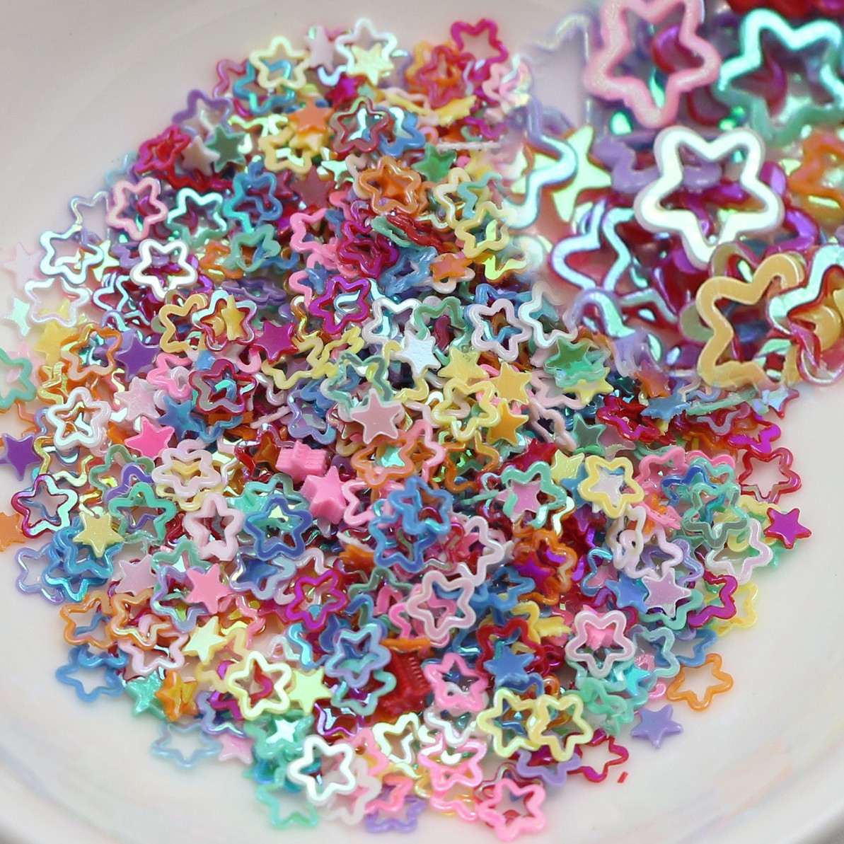 50 Gram Mixed Color Hollow Flower Sequins Loose Tiny Tips 4mm Nail Art