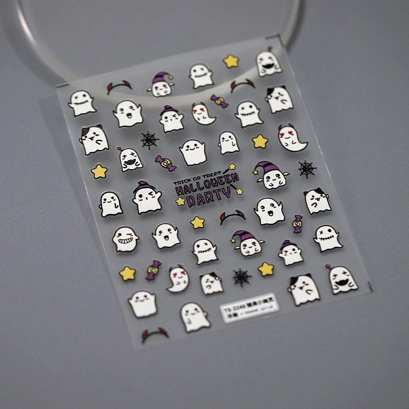 Ghost Halloween Nail Stickers – Trick or Treat Nail Decals (359)
