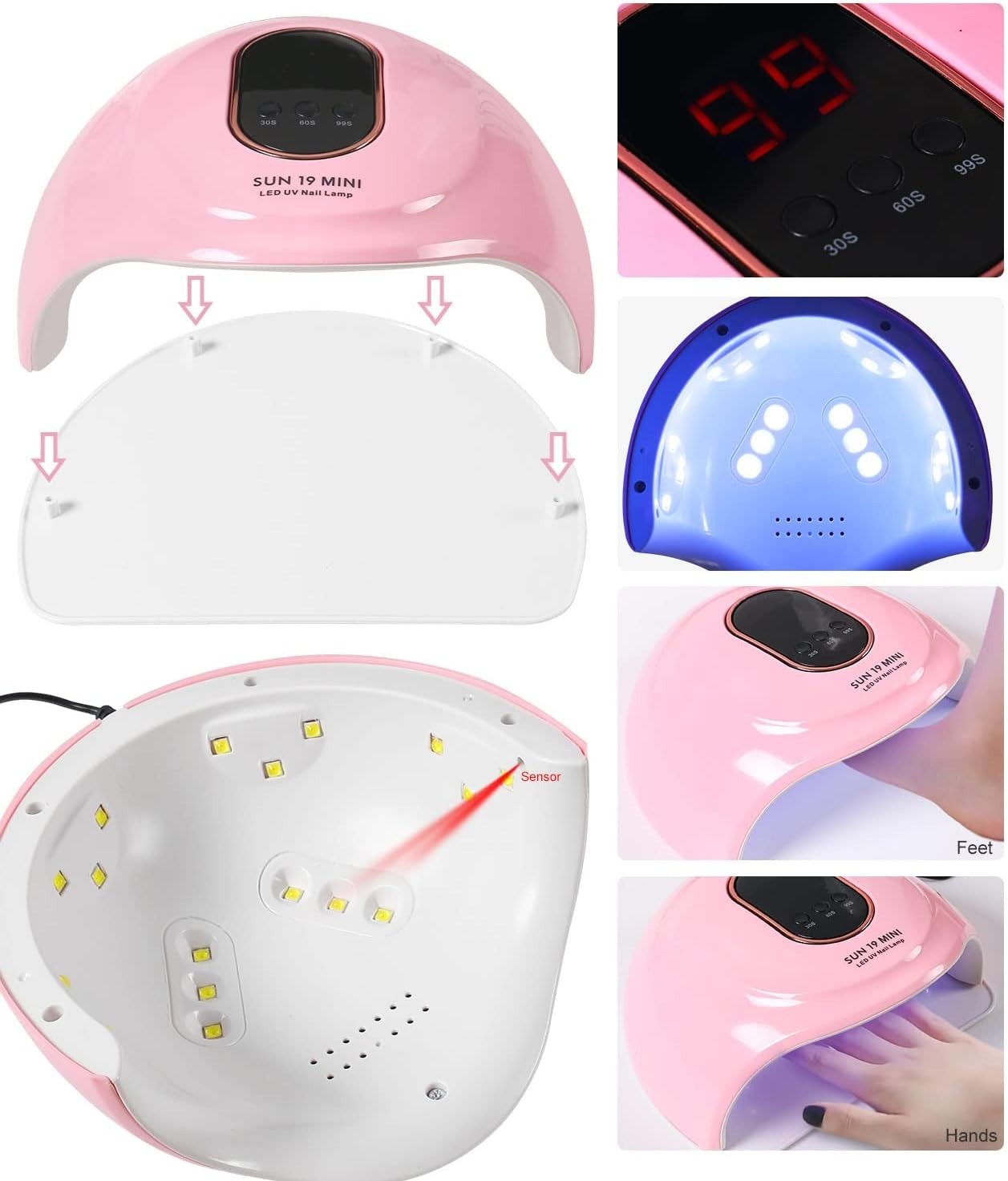 DouborQ Acrylic Nail Kit Starter Set Electric Nail Drill & Lamp Beginner Tools