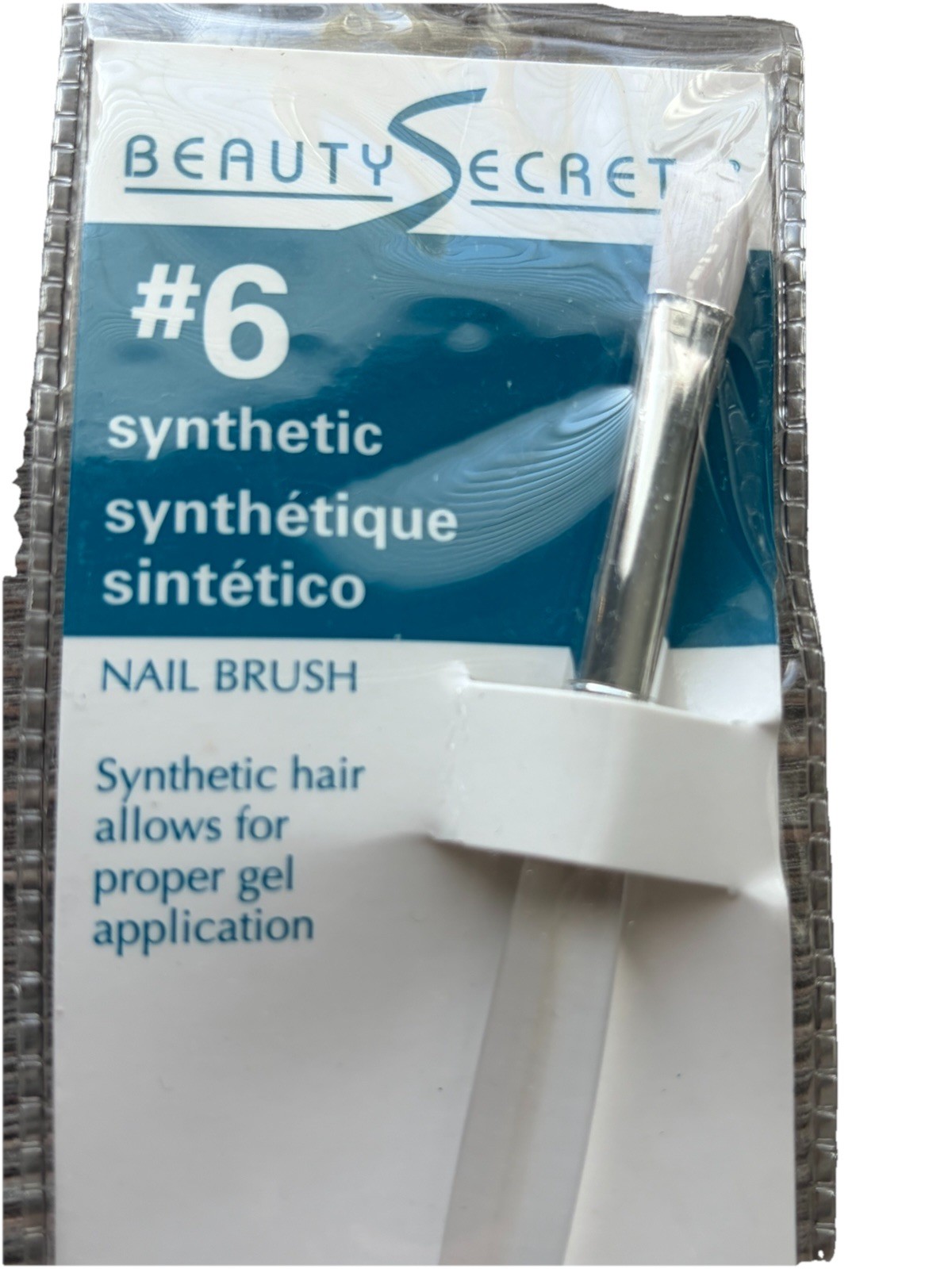 Beauty Secrets #6 Synthetic Nail Brush Synthetic Hair White for Gel Nail Art