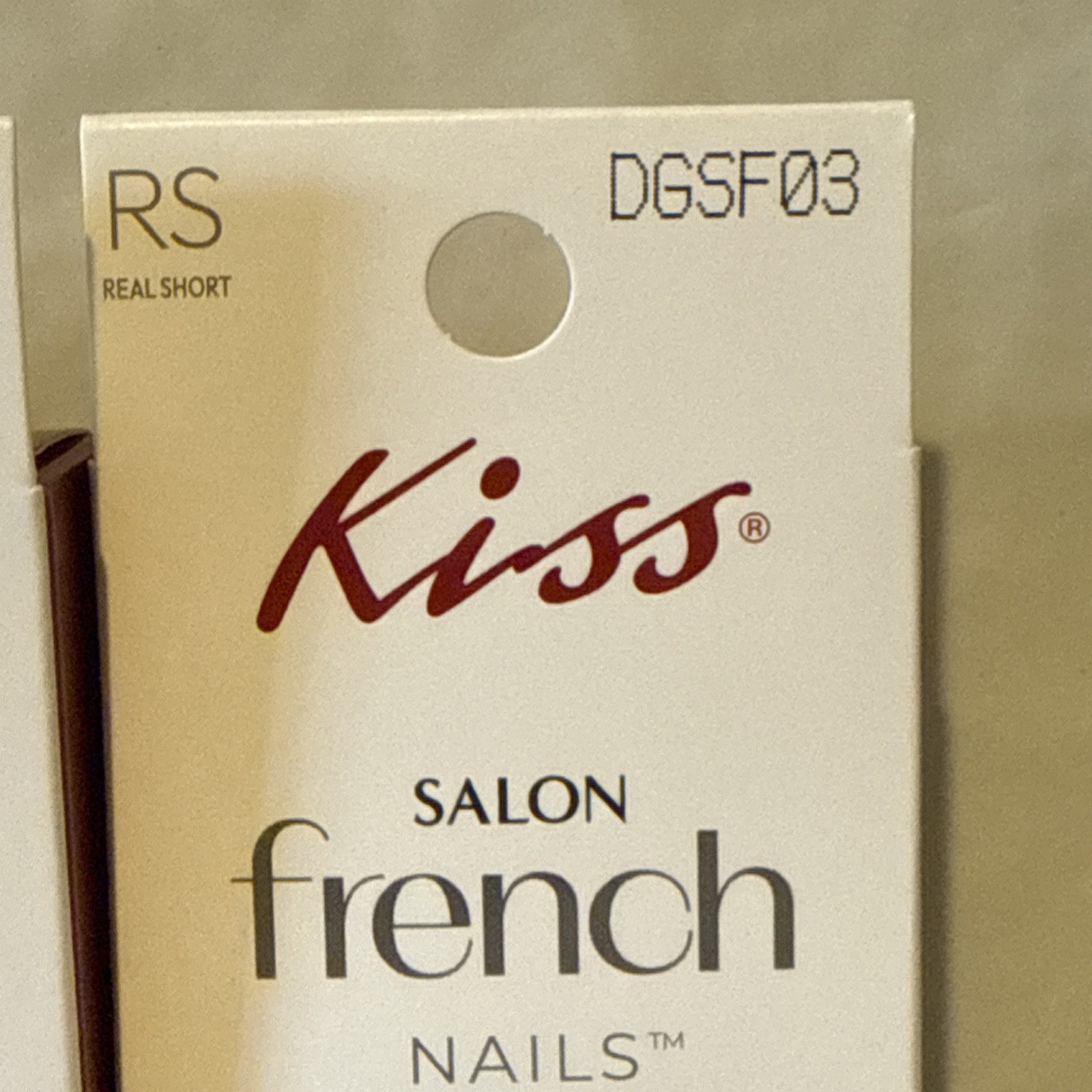 New Kiss Salon French Press-On Nails Real Short DGSF03 Moon Pink 4 Pack Bundle