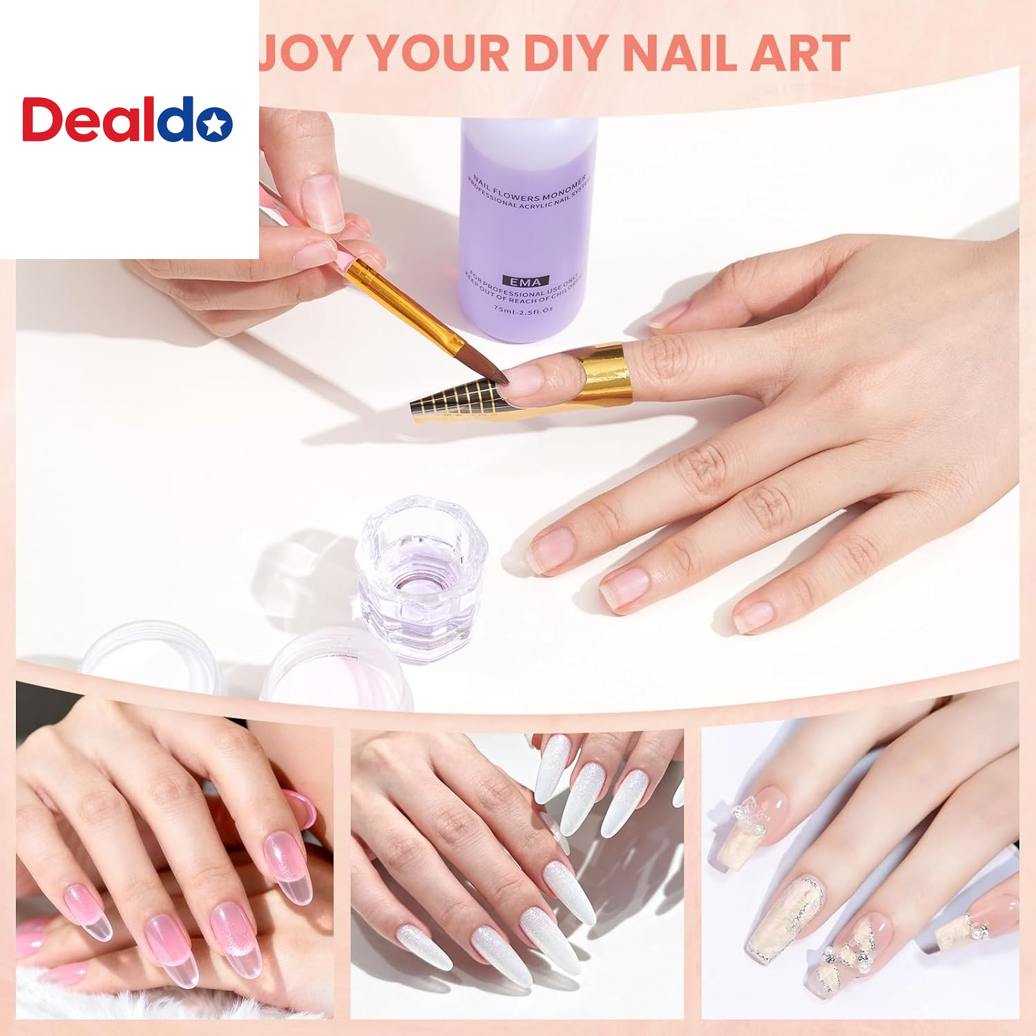 Nail Kit for Beginners with Everything: Practice Hand Acrylic Nail Set Professio