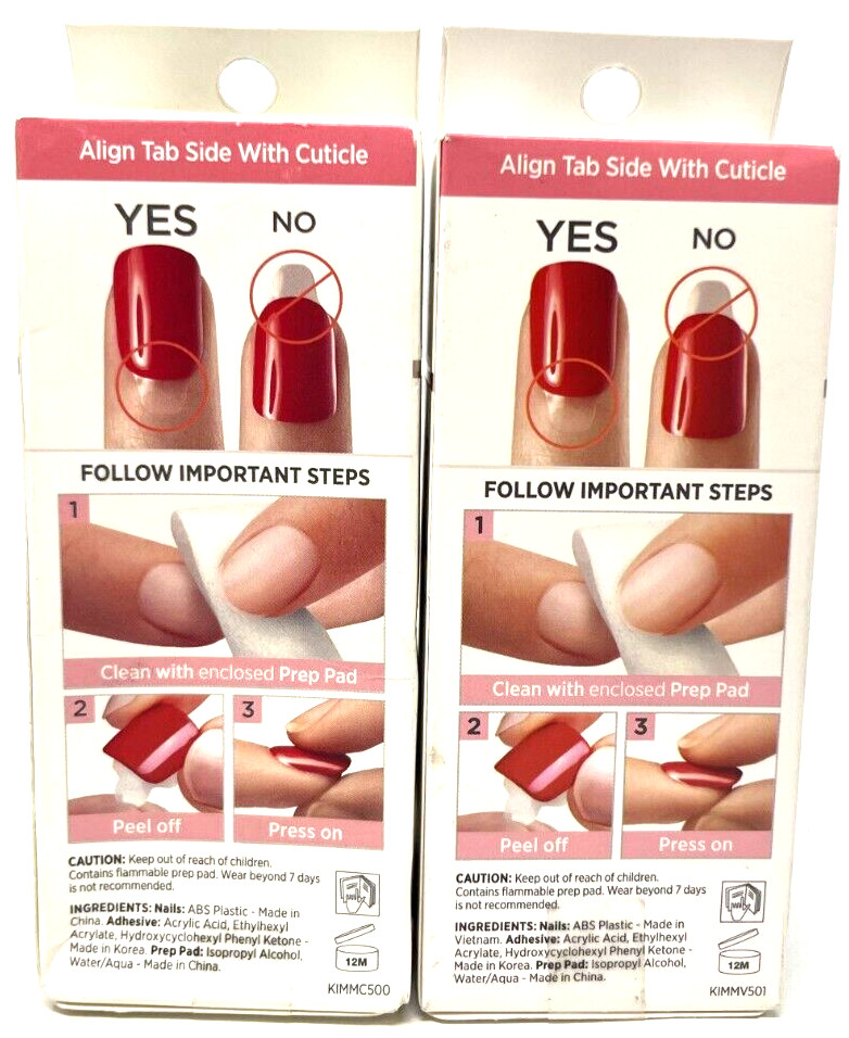 (2) Kiss Impress Press-On Manicure Nails Sealed 89031 IMM27 – All I Want