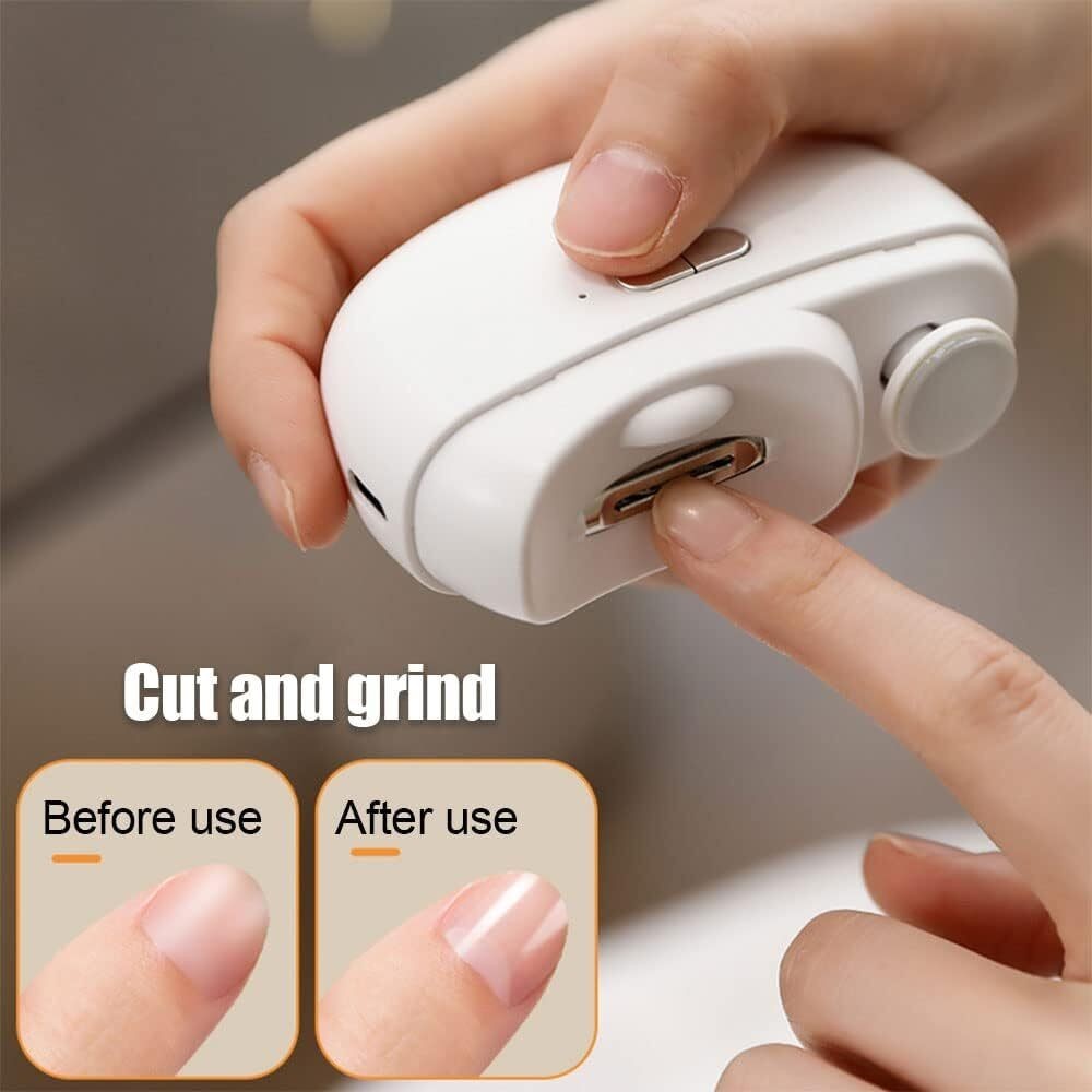 Electric Nail Clipper 2 in 1 Automatic Nail Trimmer Nail Polisher for Adults Kid