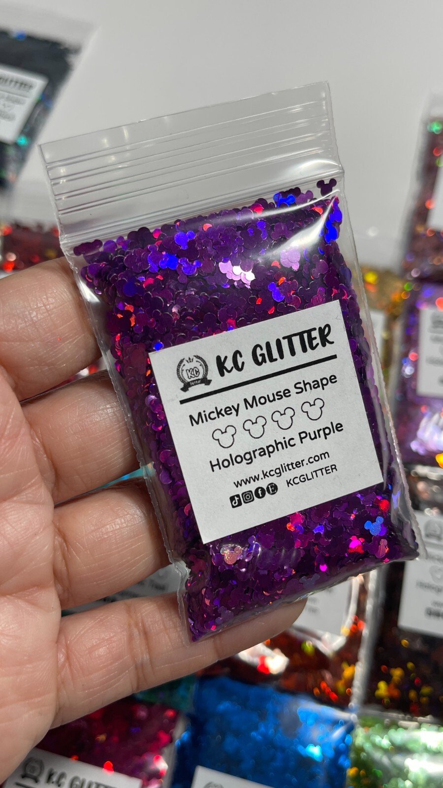 Solvent Resistant MICKEY MOUSE shape Glitter Nail Art Face Craft epoxy US Seller