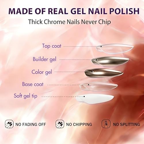 Chrome Press On Nails Short Almond, Metallic Teal Green Fake Nails almond-teal