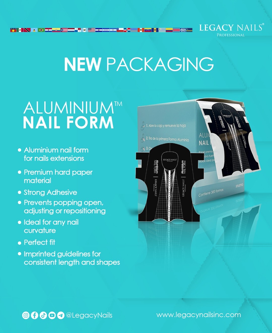 ALUMINIUM NAIL SCULPTING FORM-300 UNITS