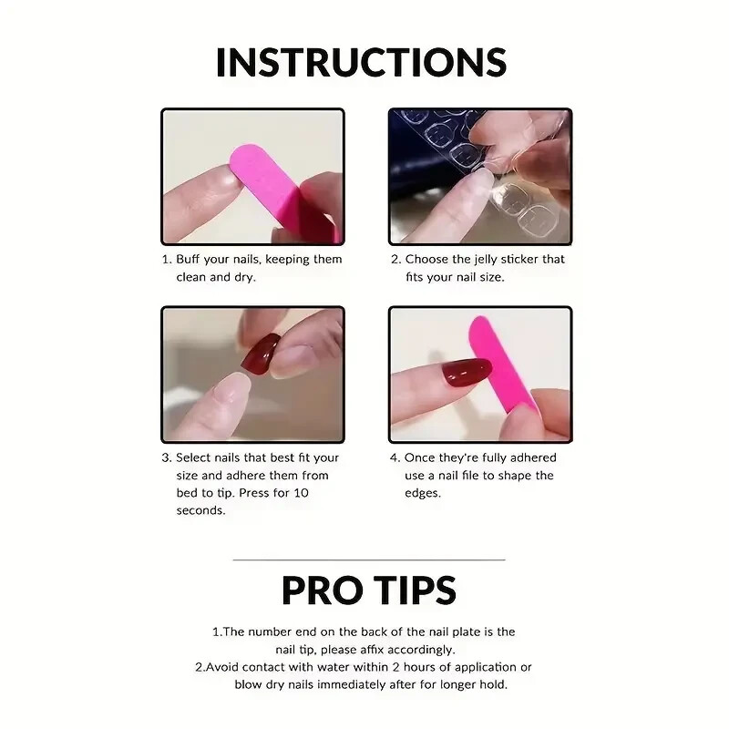 24pcs European And American Style Fake Nails, Black Gradient Press On Nails