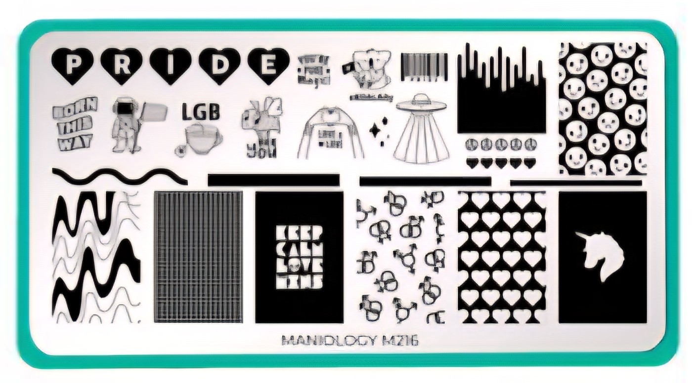 Maniology M216 Pride Gay Straight Lesbian Lgb Love Sexual Nail Stamp Plate HTF