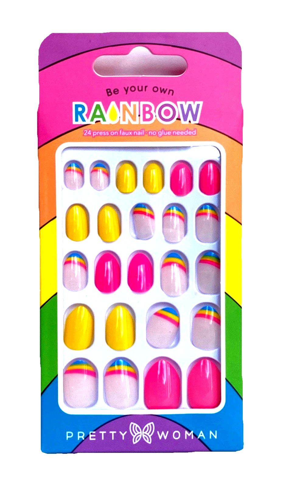 Pretty Woman Press-On Nails Be Your own Rainbow Kids / Small