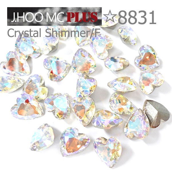 J.HOO Crystal 8831 Antique Heart V-Cut Fancy Rhinestones 8.8x8mm Nail Art 8pcs