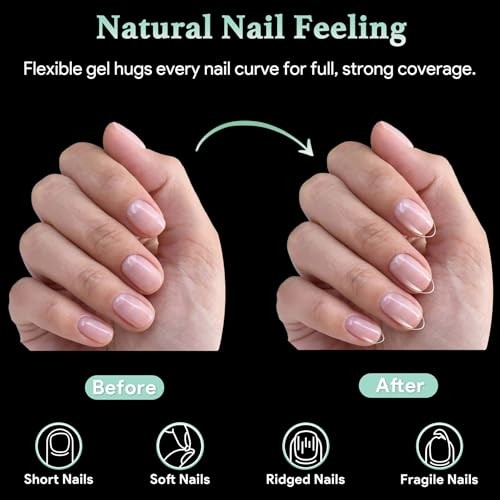 Extra Short Almond Nail Tips – 216pcs Soft Gel A-Extra Short Nail Kit