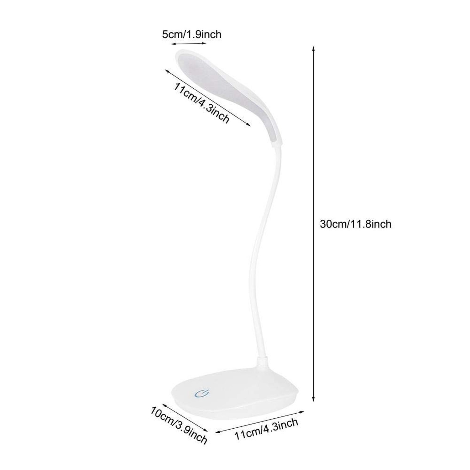 USB Charging Table Lamp with Flexible Neck, 3 Levels Dimmable LED Desk Light …