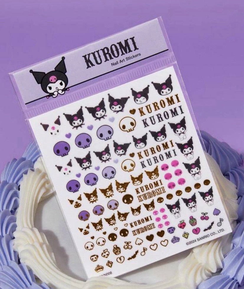 Sanrio Kuromi Nail Stickers Nail Art Decorative Stickers Fun Designs