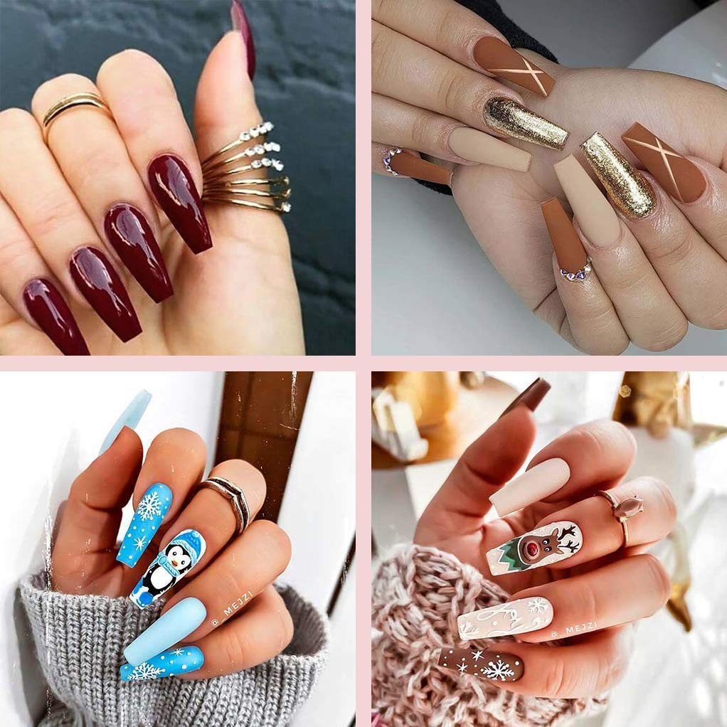 French Acrylic False Nail Tips Set