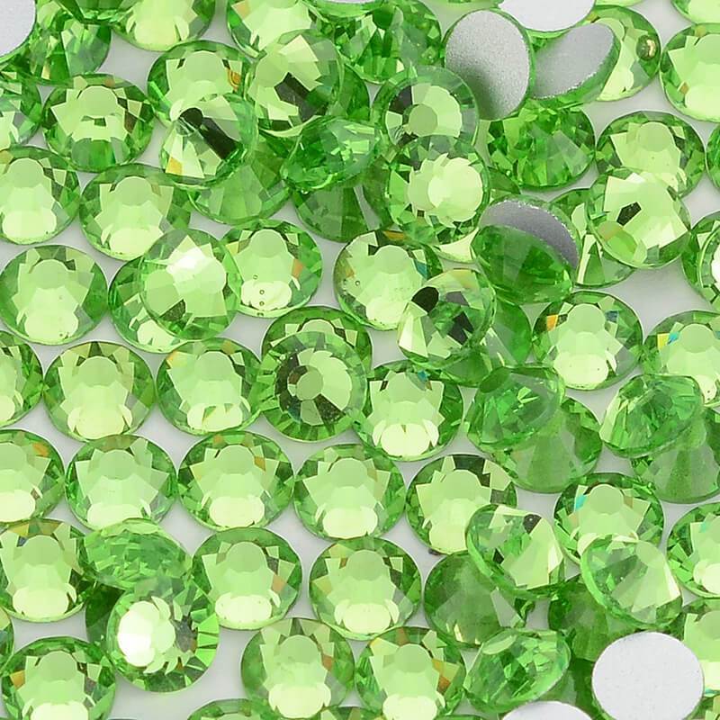 1440pcs Light Green Crystal Flatback 3D Non HotFix FlatBack Nail Art Decorations