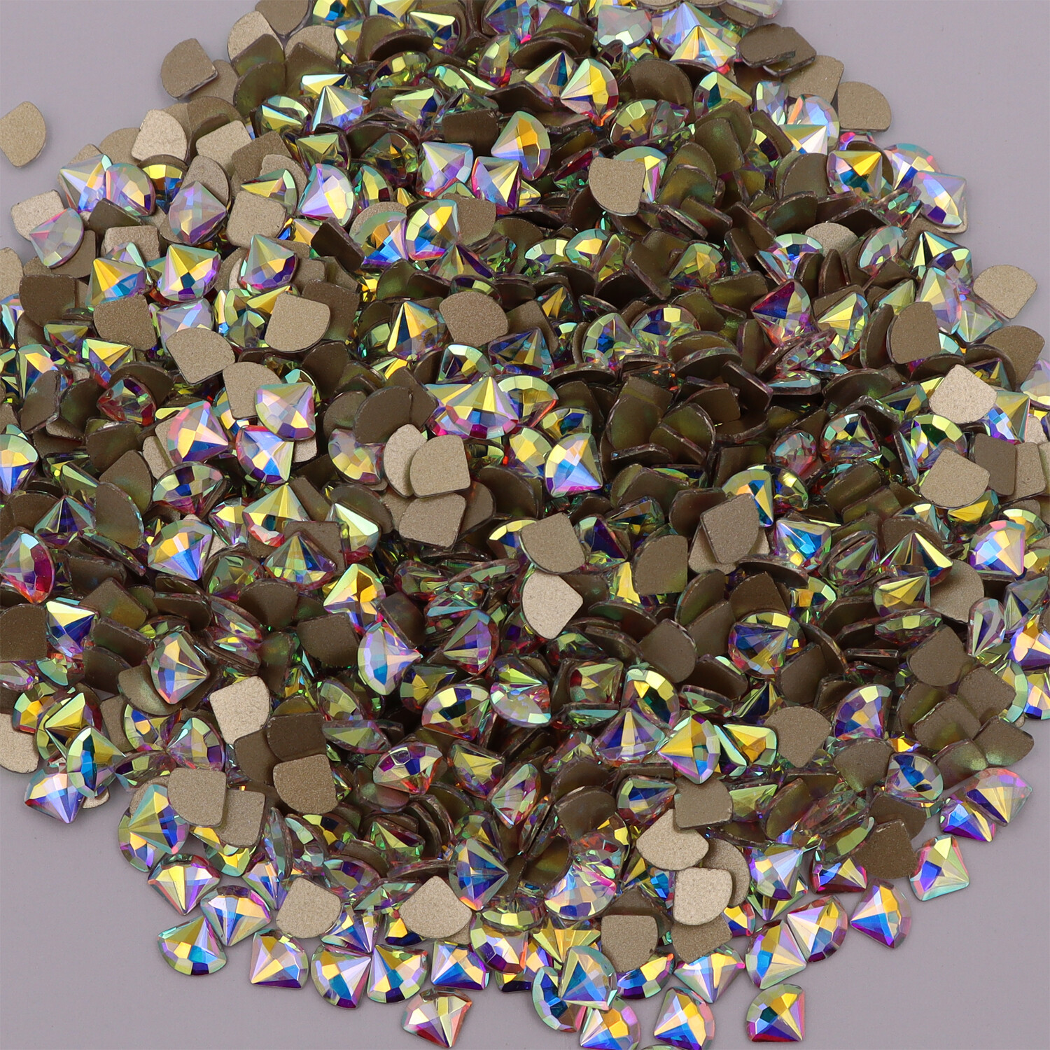 Nail Art Glass Rhinestones Glitter Diamond Crystal Gem 3D Tips DIY Decoration