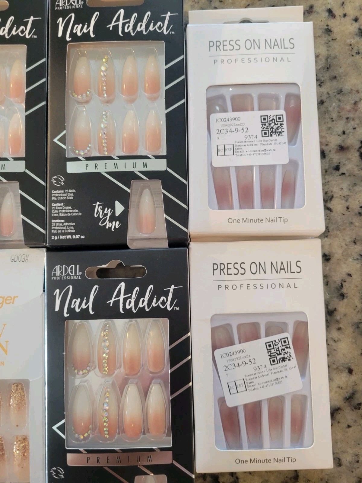 Kiss Goldfinger Nail Addict Press On Nails Long Coffin Almond Square