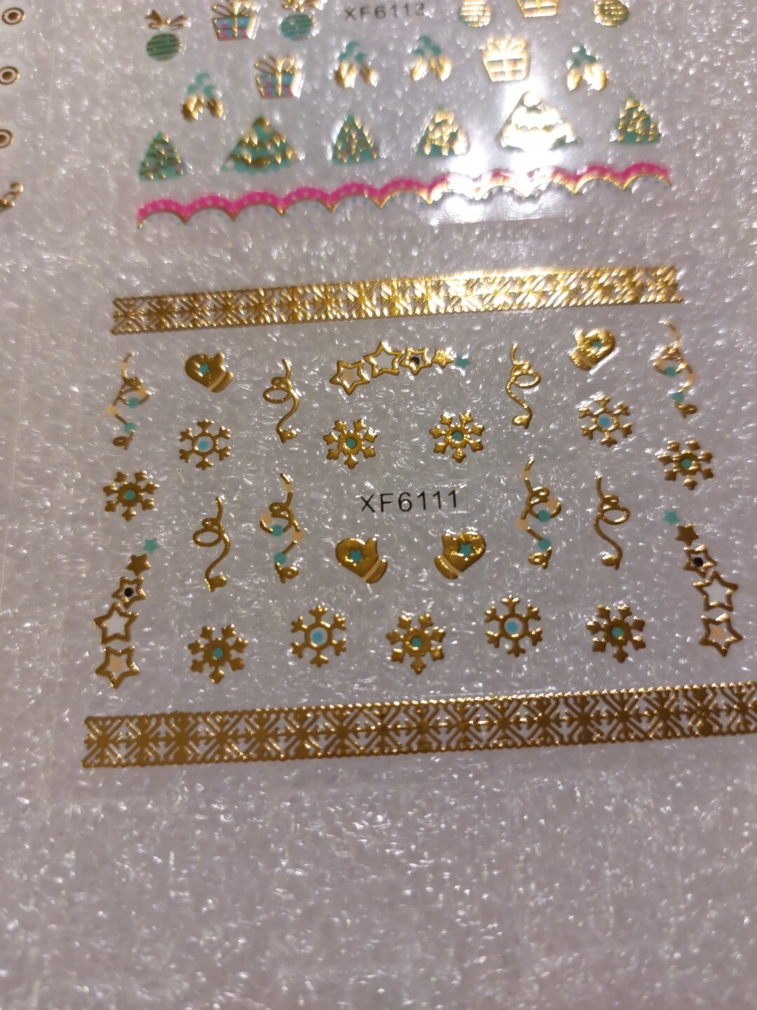 4 X Small Sheets Of Christmas Nail Art Stickers (Dn62) New