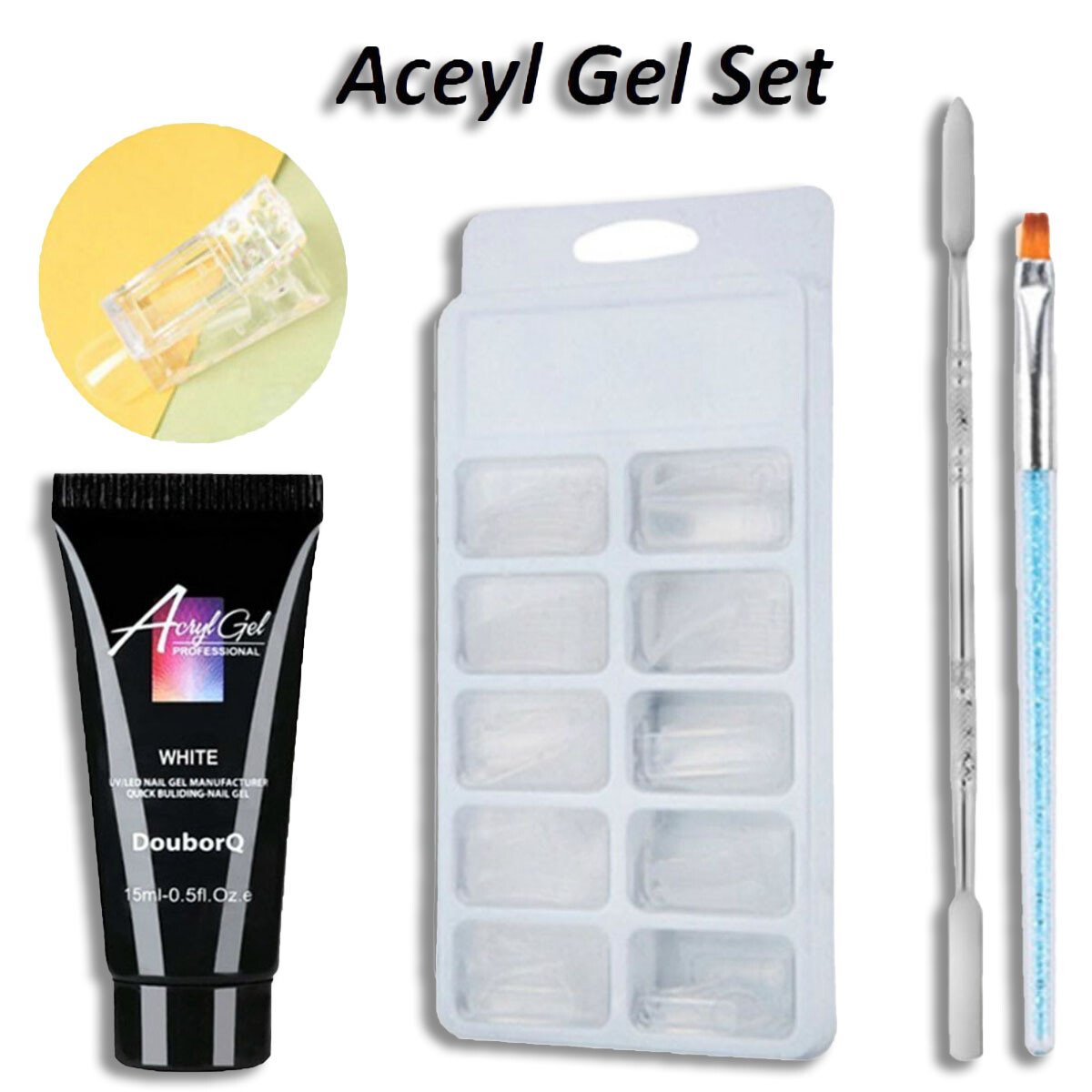 Acryl Gel Nail Extension Builder Poly Gel Nails Fake Nails Nail Forms Kit