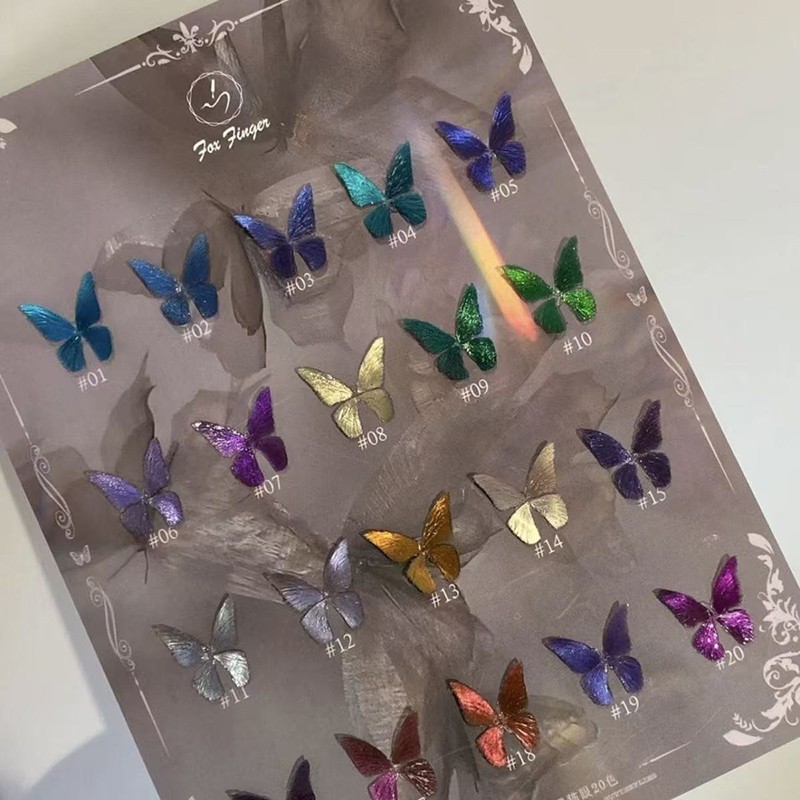 Detailed Butterfly Relief Silicone Nail Mold Reusable For Handcrafted 3D Nail