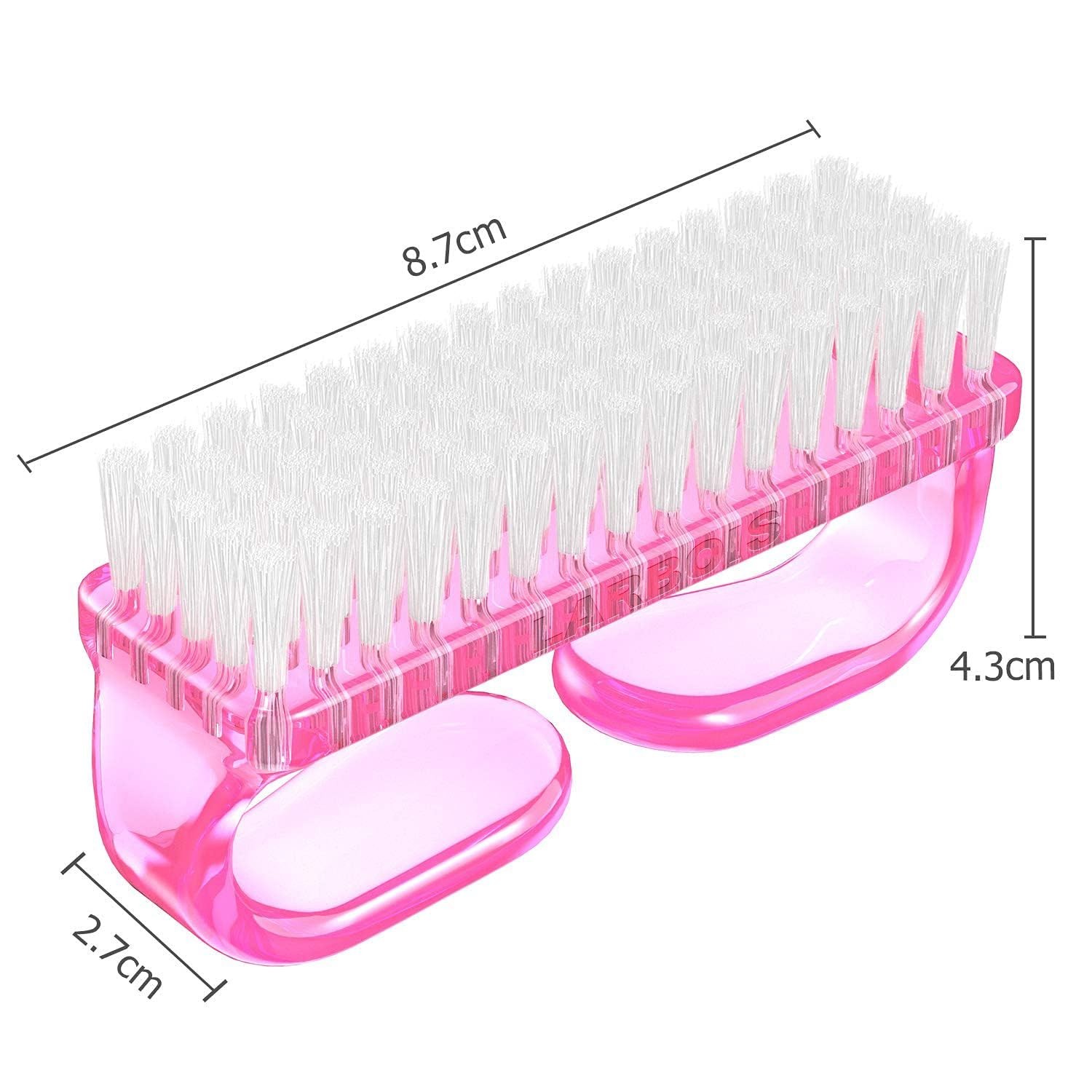 Handle Grip Nail Brush 4 Pack in Orange