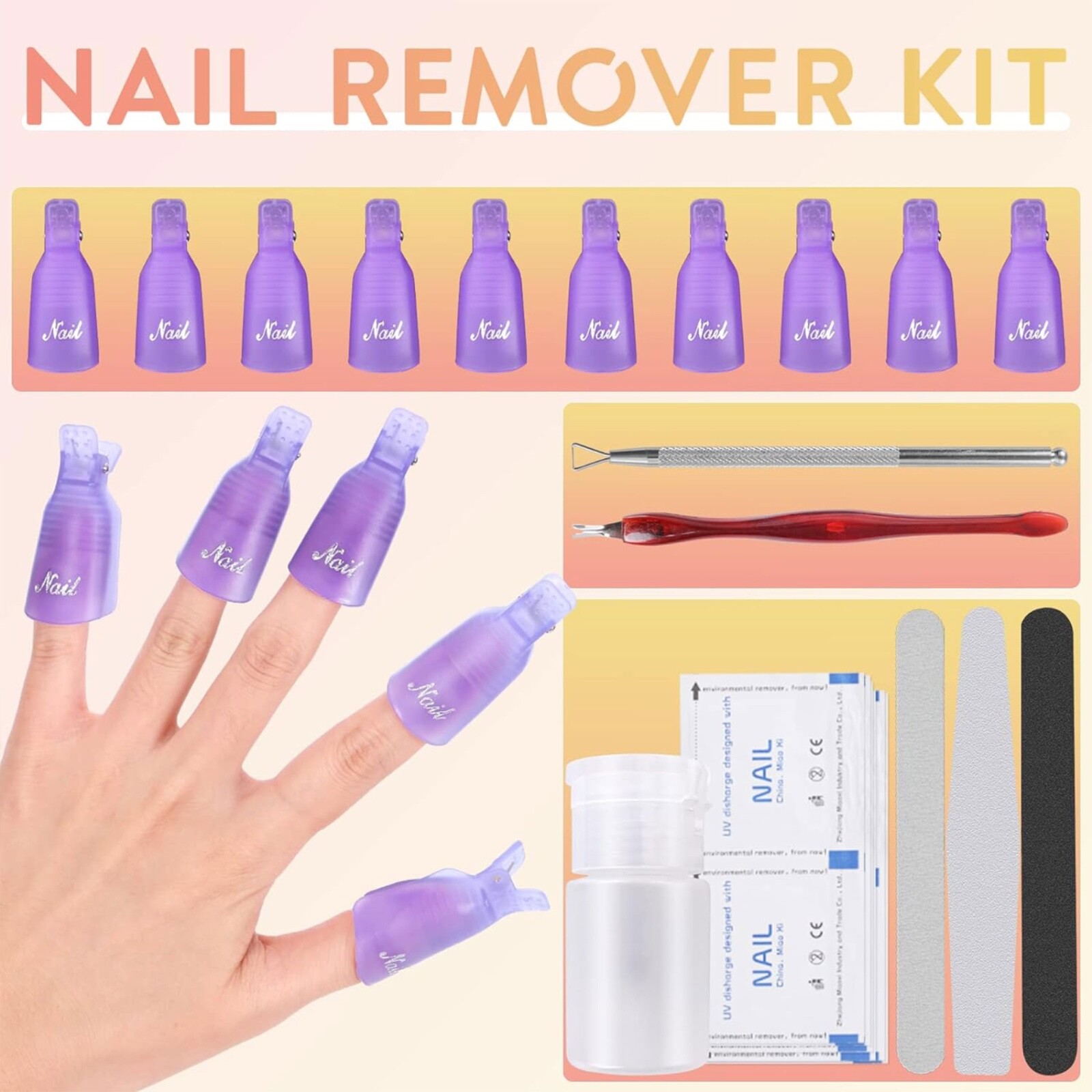 Paquete De Uñas Acrilicas Kit Profesional De Esmalte Para Pinceles Set Rutilar