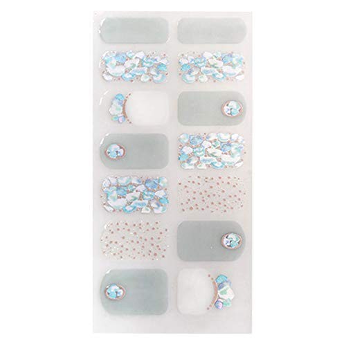 70 Pcs 5 Sheets Full Nail Wraps Pure Color Nail Polish Strips Stickers 13